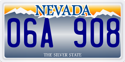 NV license plate 06A908