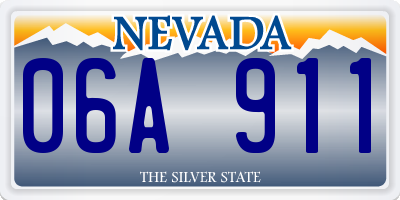 NV license plate 06A911