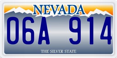 NV license plate 06A914