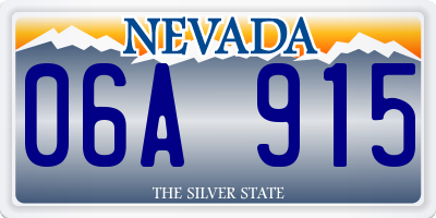 NV license plate 06A915