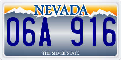 NV license plate 06A916