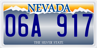 NV license plate 06A917