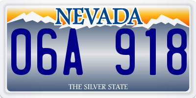 NV license plate 06A918