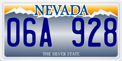 NV license plate 06A928