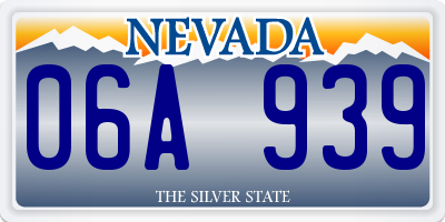 NV license plate 06A939