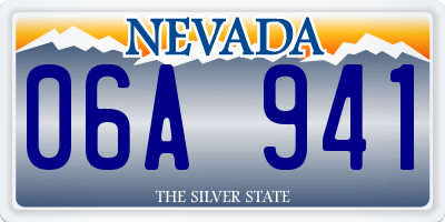 NV license plate 06A941