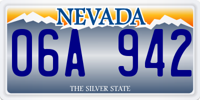 NV license plate 06A942