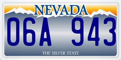 NV license plate 06A943