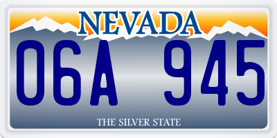 NV license plate 06A945