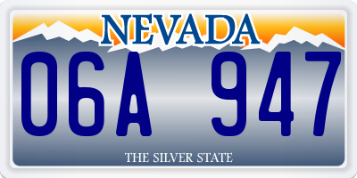 NV license plate 06A947