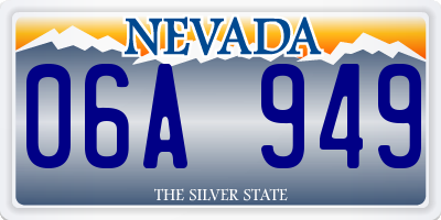 NV license plate 06A949