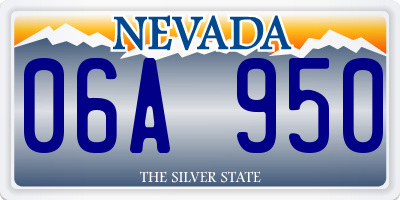 NV license plate 06A950