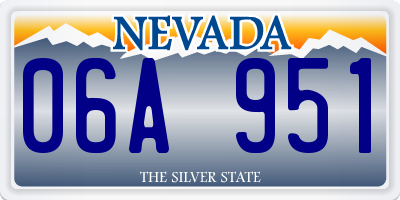 NV license plate 06A951