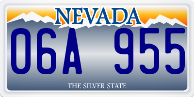 NV license plate 06A955