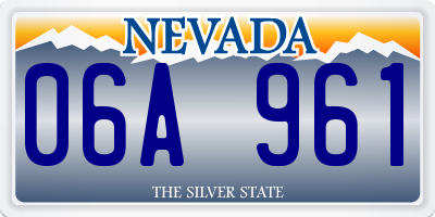 NV license plate 06A961