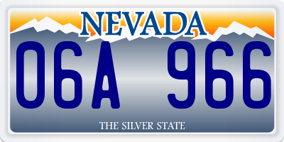 NV license plate 06A966