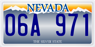 NV license plate 06A971