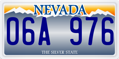 NV license plate 06A976