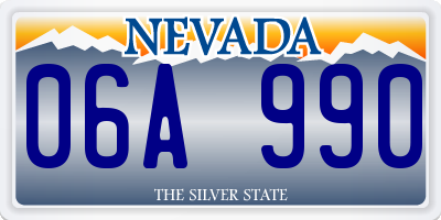 NV license plate 06A990