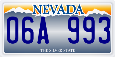 NV license plate 06A993