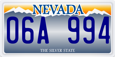 NV license plate 06A994