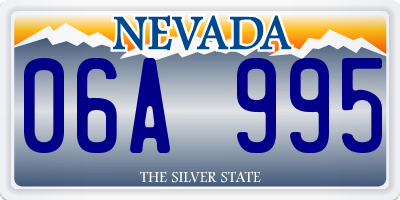 NV license plate 06A995