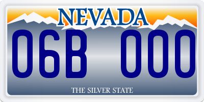 NV license plate 06B000