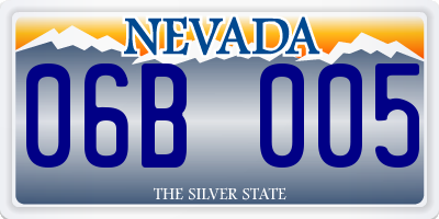 NV license plate 06B005