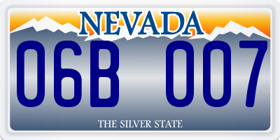 NV license plate 06B007