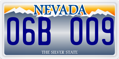 NV license plate 06B009