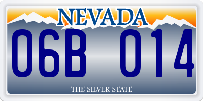 NV license plate 06B014