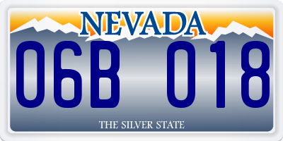 NV license plate 06B018