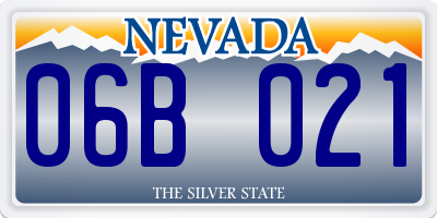 NV license plate 06B021