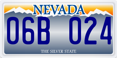 NV license plate 06B024