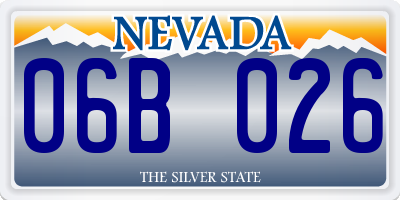 NV license plate 06B026