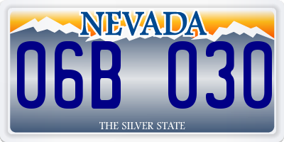 NV license plate 06B030