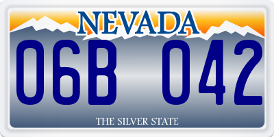 NV license plate 06B042