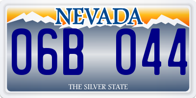 NV license plate 06B044