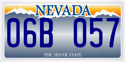 NV license plate 06B057