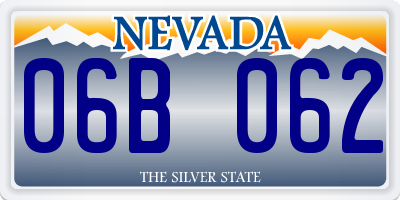 NV license plate 06B062