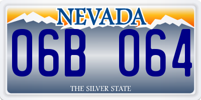 NV license plate 06B064