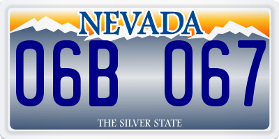 NV license plate 06B067