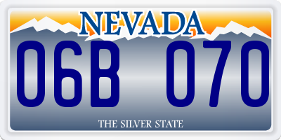 NV license plate 06B070
