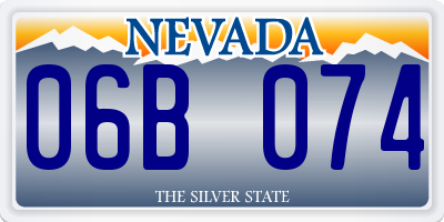 NV license plate 06B074