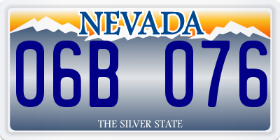 NV license plate 06B076