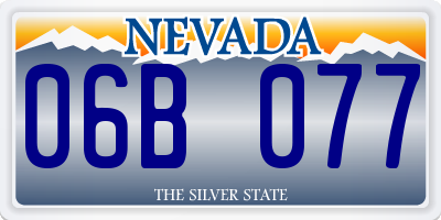NV license plate 06B077