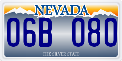 NV license plate 06B080