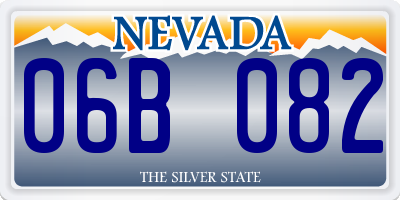NV license plate 06B082