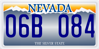 NV license plate 06B084