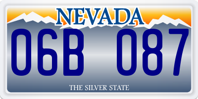 NV license plate 06B087